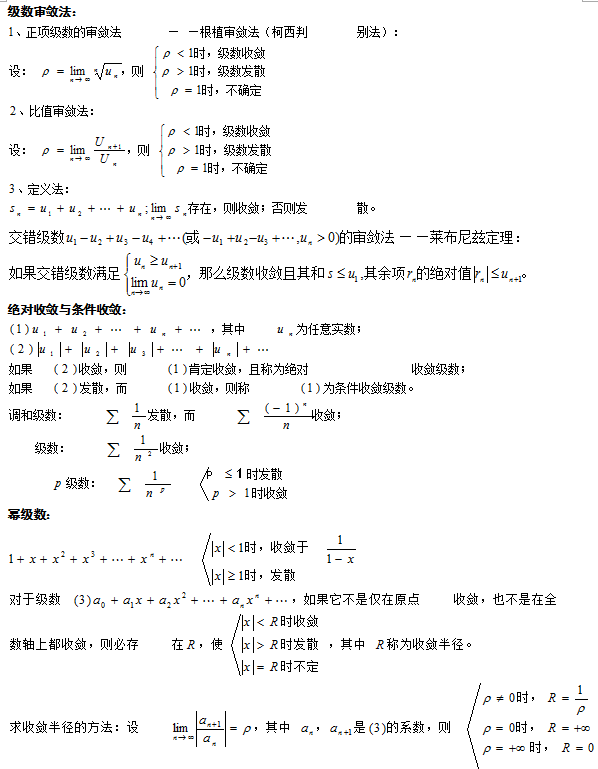 2022年贵州成人高考专升本（高数）考点精选1