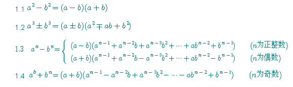 2022年贵州成考高起点数学公式：乘法与因式分解公式