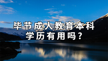 毕节成人教育本科学历有用吗?