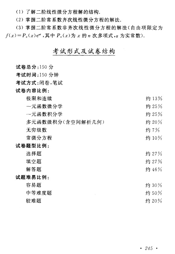 2019年贵州成人高考专升本高等数学（一）考试大纲(10)